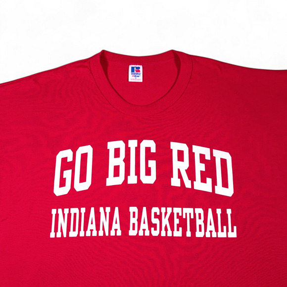 Vintage Indiana Hoosiers Shirt Adult EXTRA LARGE Red Go Big Red Basketball 90s - Picture 2 of 7